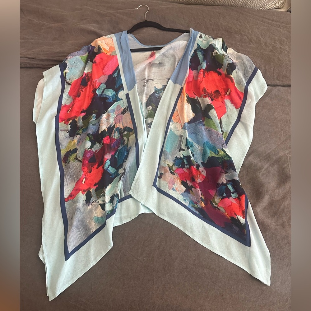 Beautiful Watercolor Kimono Sleeve Tunic - One Size